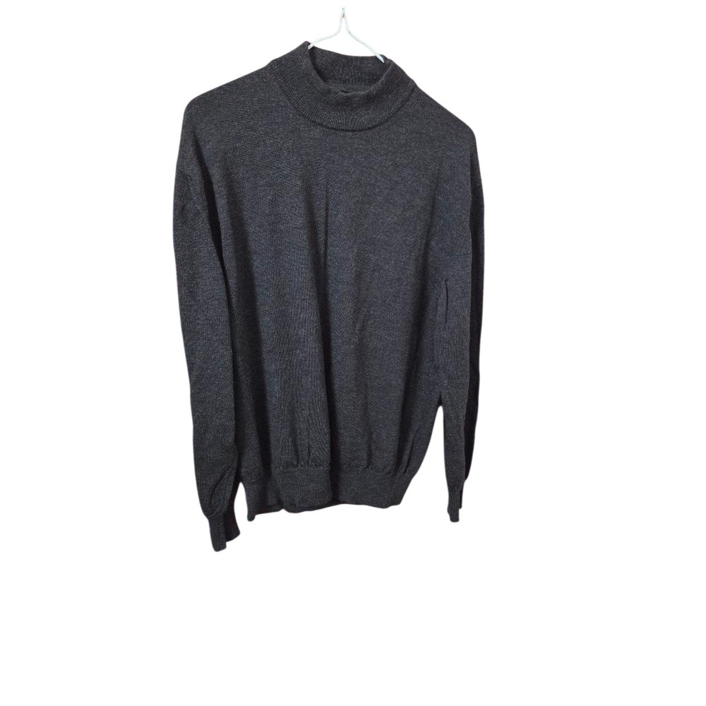 Giorgiolini Made In Italy Gray Extra Fine Merino 100% Wool Sweater Men's X-Large